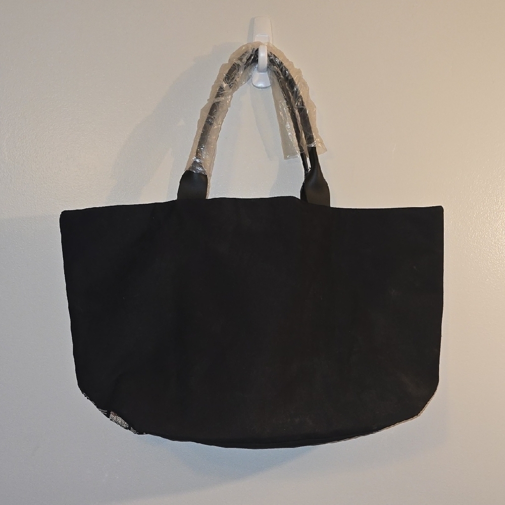 Victoria's Secret Shimmering Black and Silver Tote NWT - Picture 3 of 9